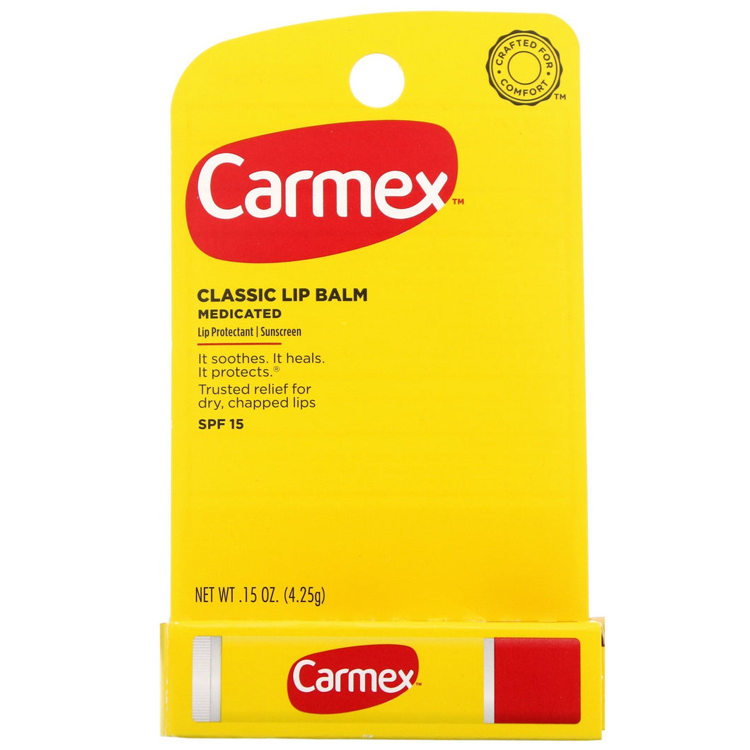 Carmex, Classic Lip Balm, Medicated, SPF 15